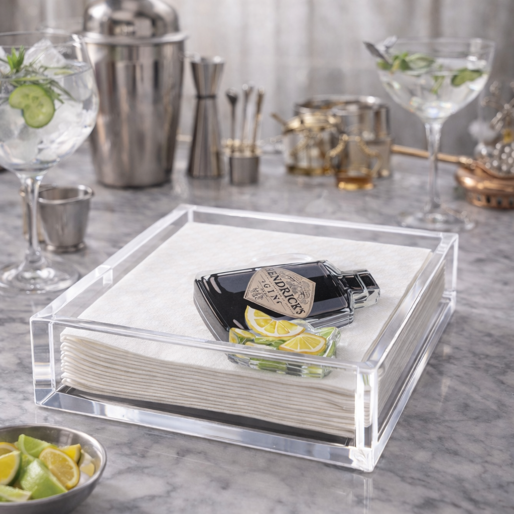 Acrylic Napkin Weight, Gin Lemon Cocktail