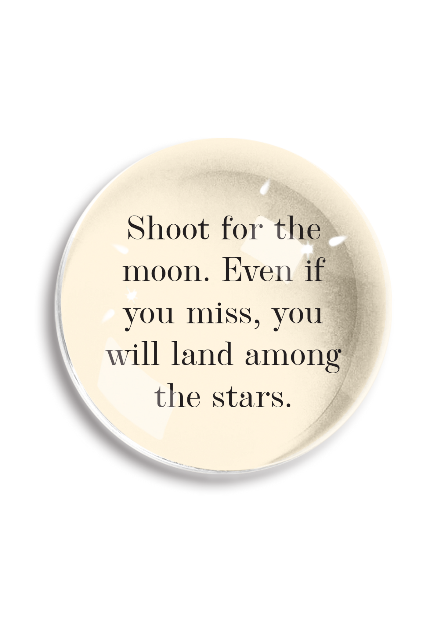 Shoot For The Moon Crystal Dome Paperweight