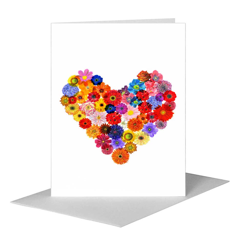 Heart Flowers, Greeting Card (#8182A): Enclosure Card