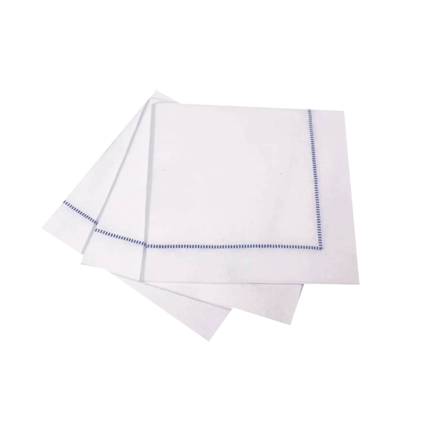 25ct Hemstitch Napkins | Dinner, Cocktail & Guest Size: Silver Grey / Guest Towel (33x40cm)
