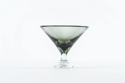 Footed Martini Glass - Smoke