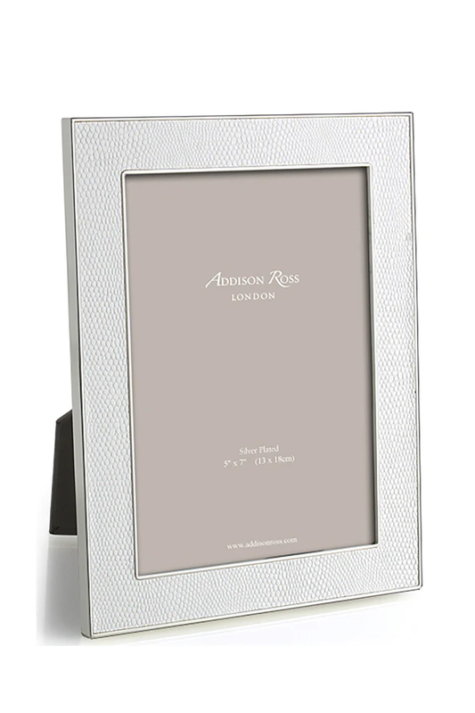 White Faux Snake Frame, 5 x 7