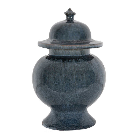 Misha Stoneware Ginger Jar Medium  - Dark Gray