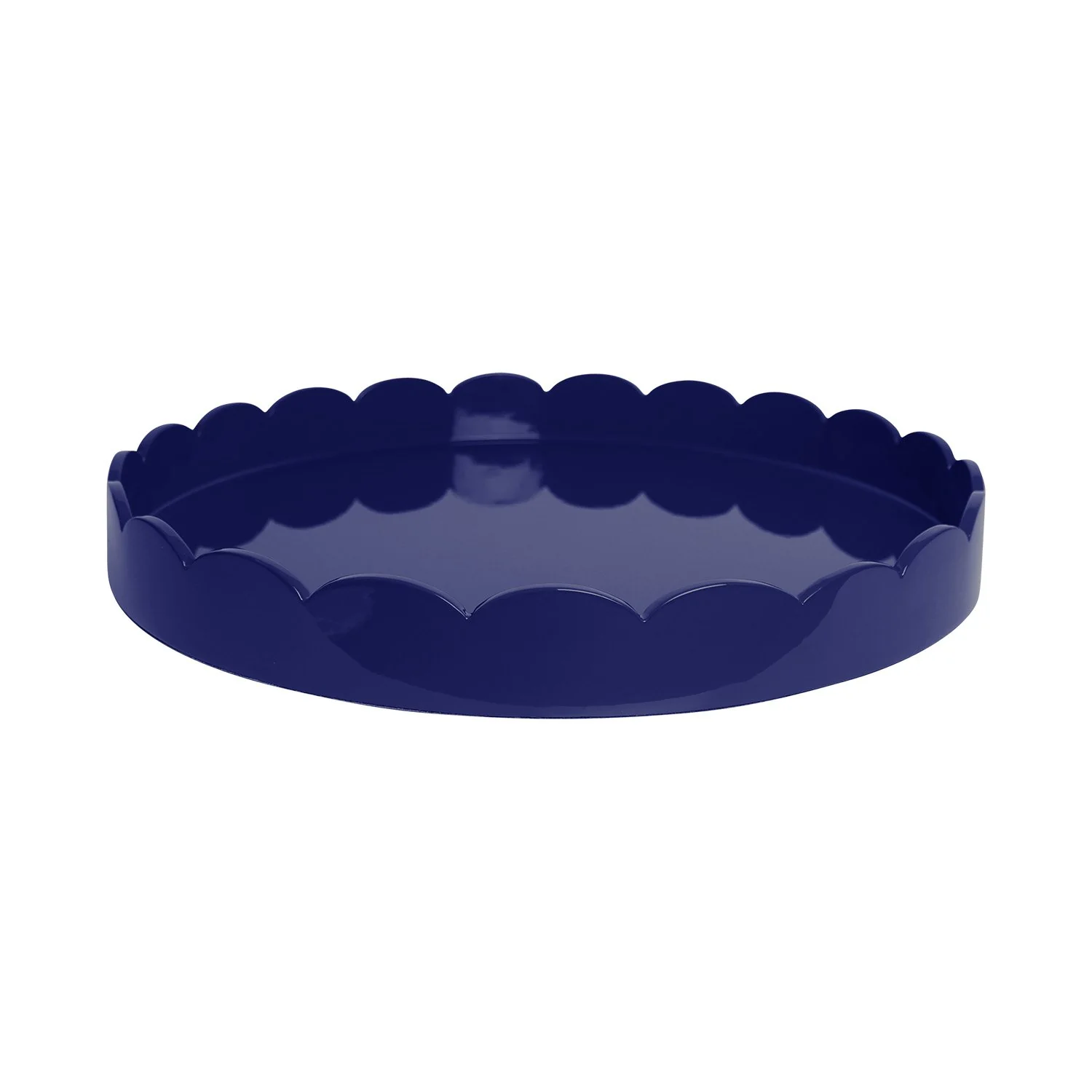 Round Scallop Tray in Navy - Thumbnail 2