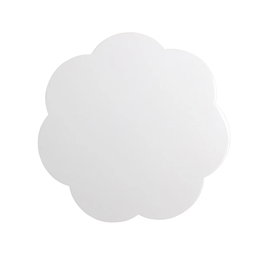 Large White Lacquer Placemats, Set of 4