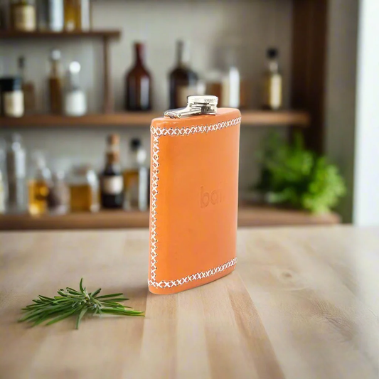 Petaca, 8 oz tan flask