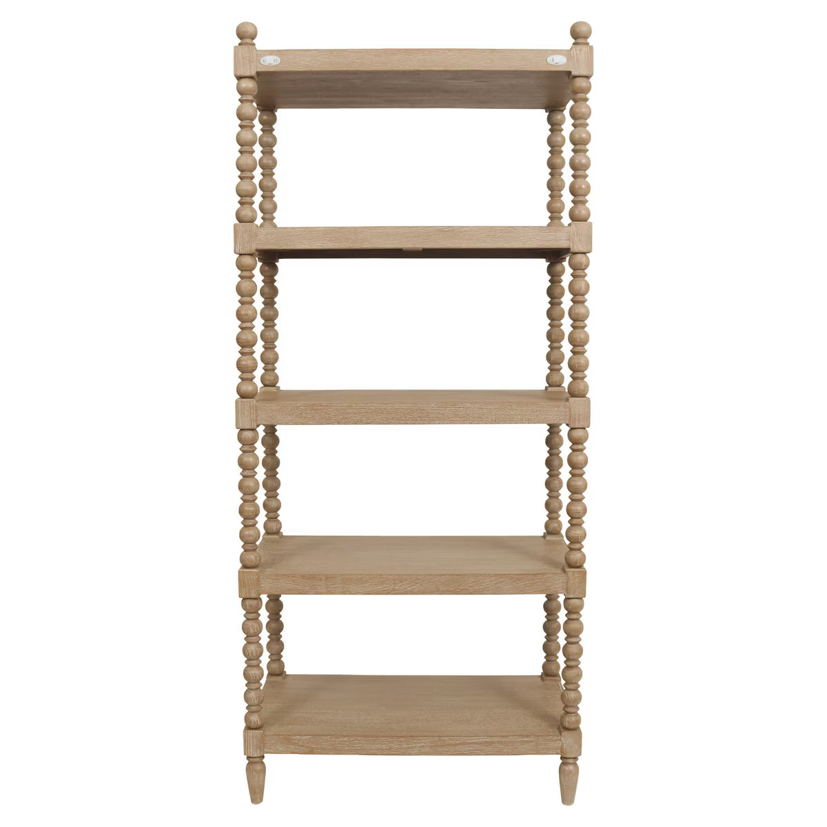 Elora Bookcase With Turned Legs, 32"W, Light Natural