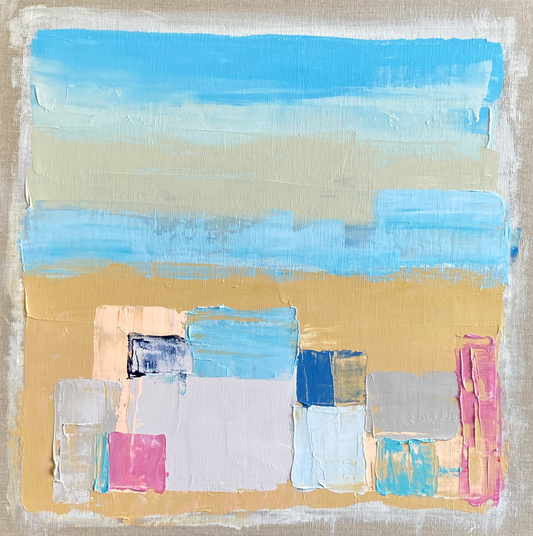 Art, "Beach Cabana III" by Kim Romero, 20"x20" on Linen