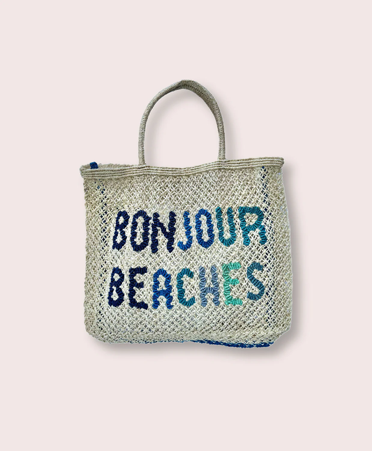 Bonjour Beaches Large Tote / PEBBLE BEACH