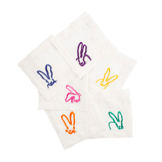 Hunt Solnem Secret Garden Embroidered Cocktail napkins