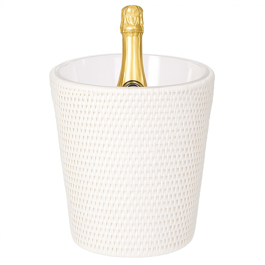 Rattan Champagne Bucket / Bleach White