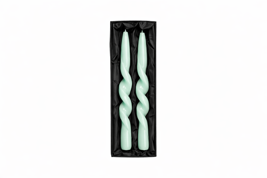 Meloria Candlesticks - Box of 2, Water Green