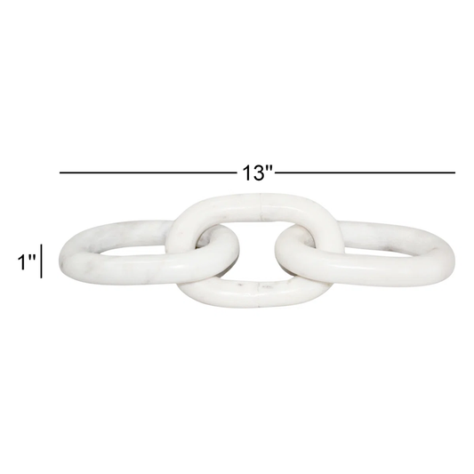 White Marble 3 Links Chain