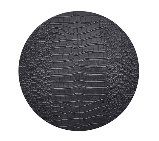 Croco Placement, Charcoal Set of 4