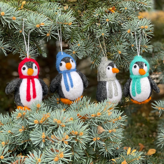Chilly Penguin Felt Ornaments