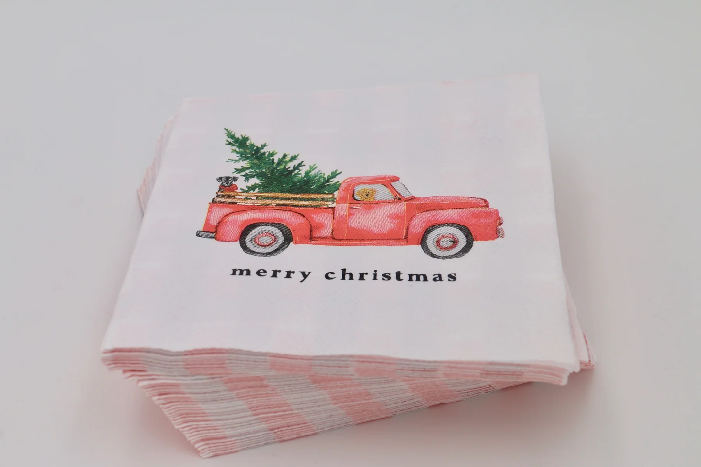 Merry Christmas Truck Napkins