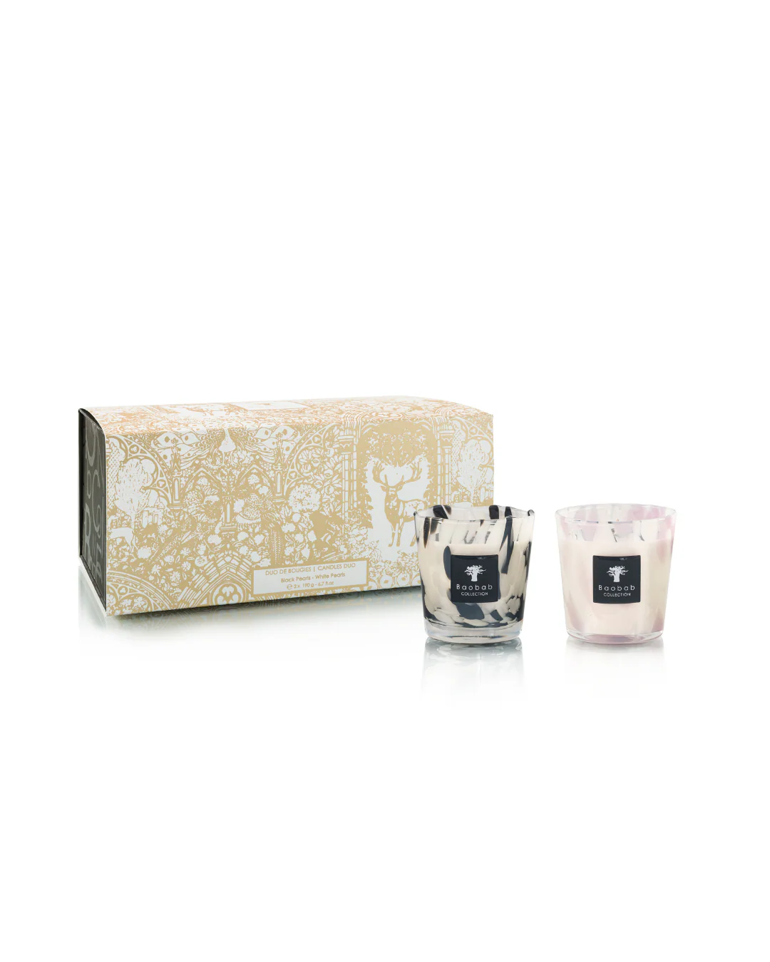 Duo Candles Max 8 Black/White Pearl