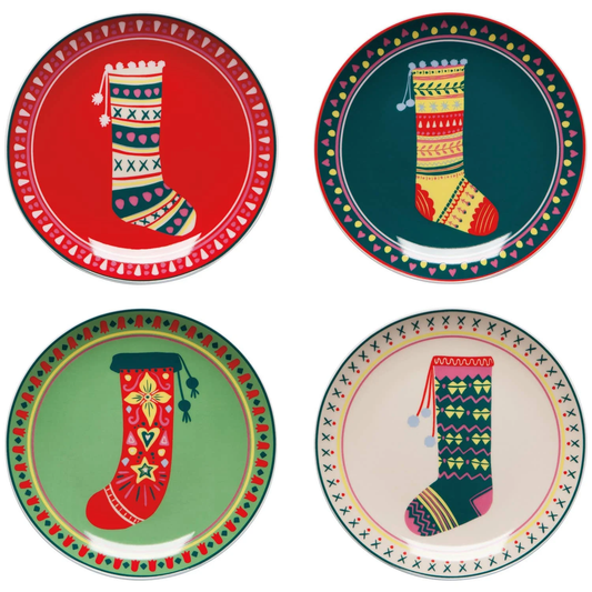 Winter Woolens Appetizer Plates / Set of 4