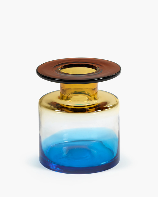 Wind & Fire Vase - Blue/Amber Small