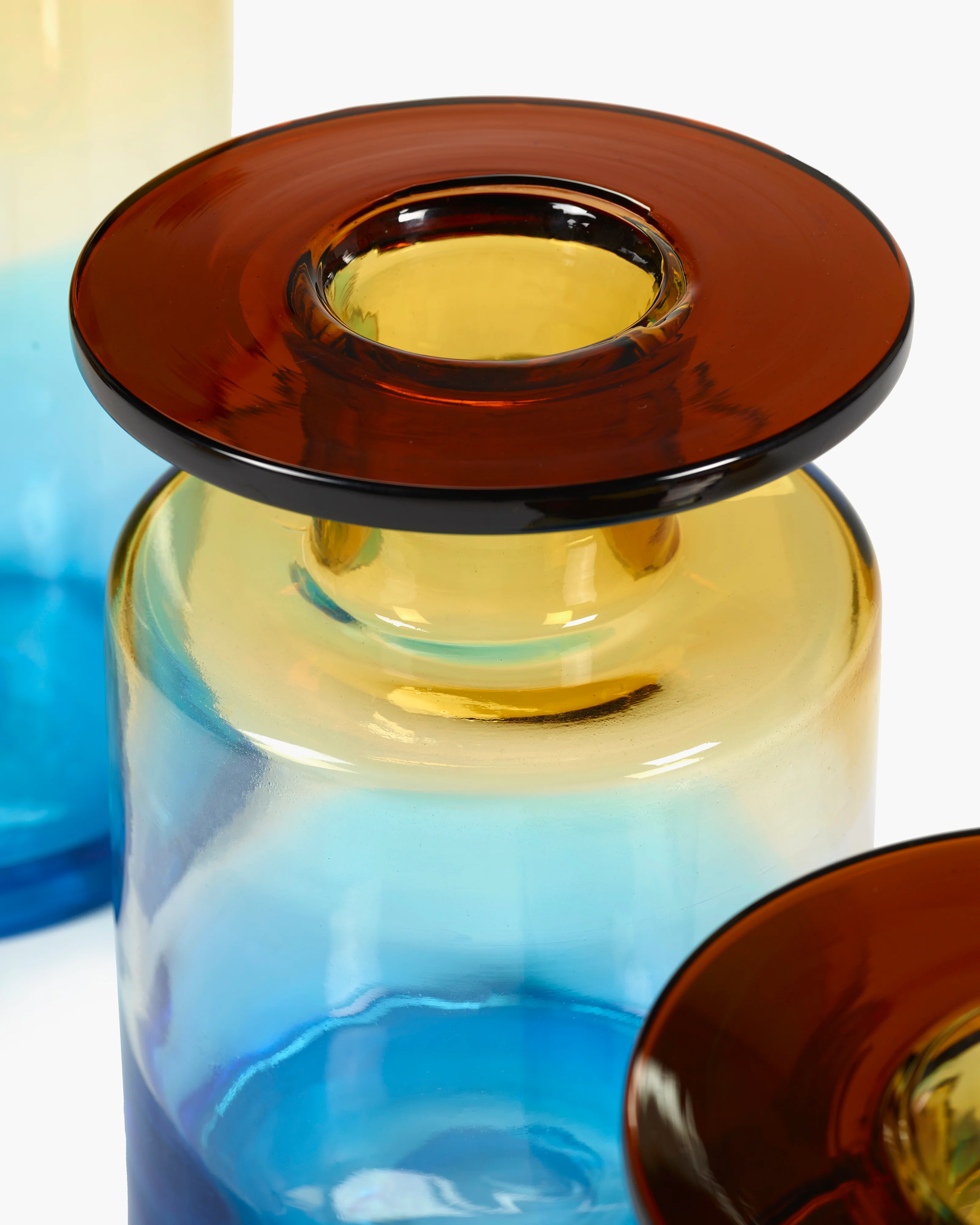 Wind & Fire Vase - Blue/Amber Small - Thumbnail 2