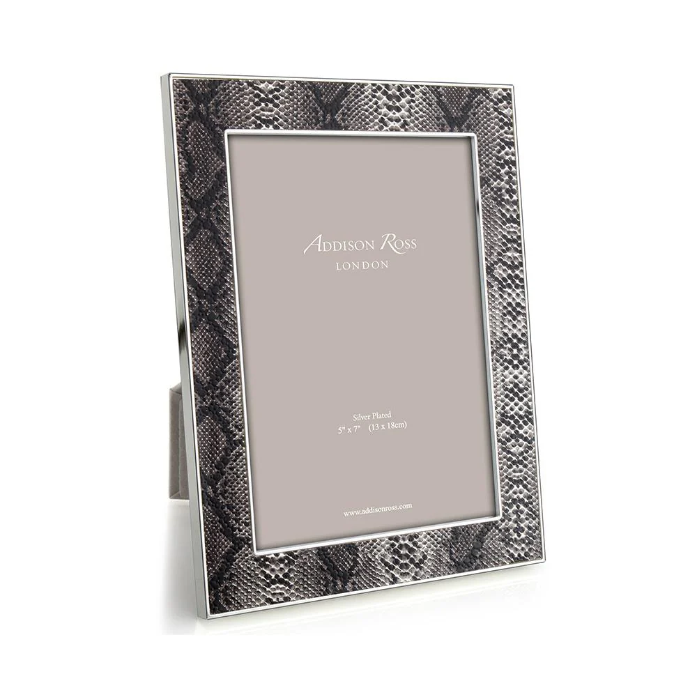 Addison Ross Natural Faux Snake Enamel Picture Frame