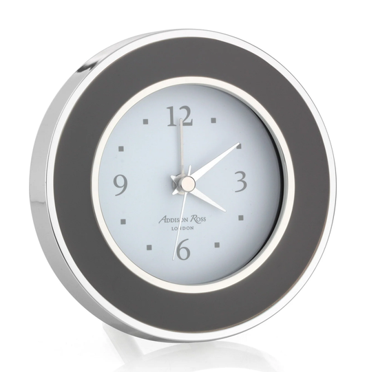 Taupe  & Silver Alarm Clock