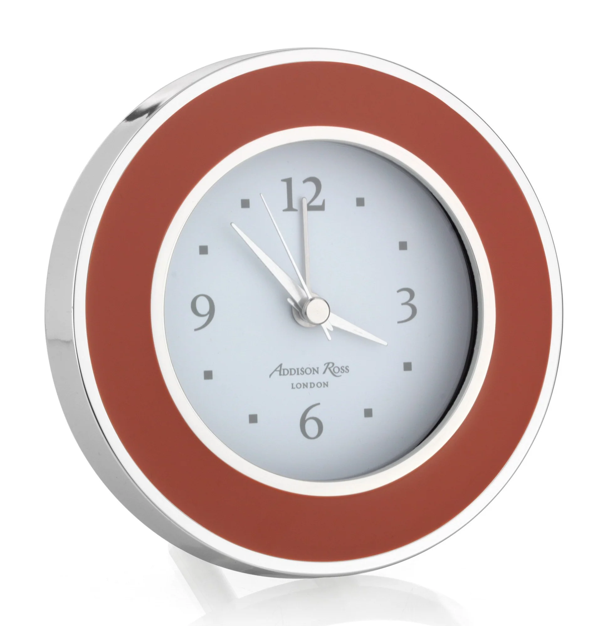 Orange and Silver Enamel Alarm Clock