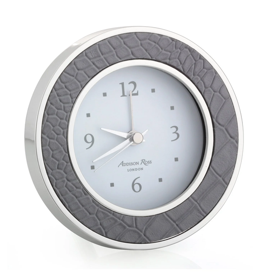 Dove Croc & Silver Alarm Clock