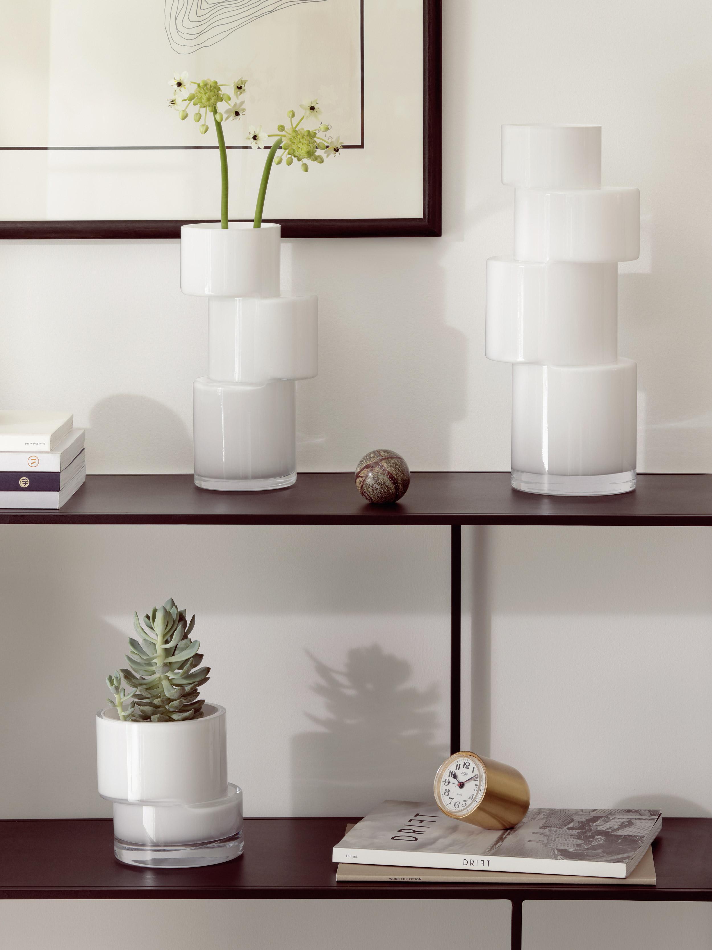 Tier Vase H10.25in Chalk White - Thumbnail 3