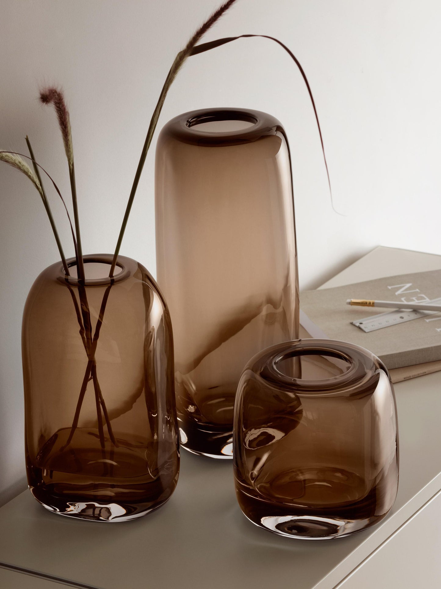 Melt Brown Vase - 13.5 Inches