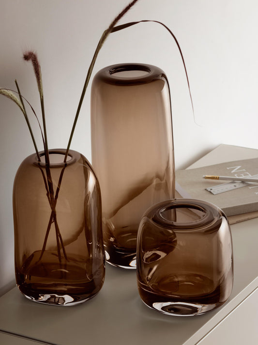 Melt Brown Vase - 13.5 Inches