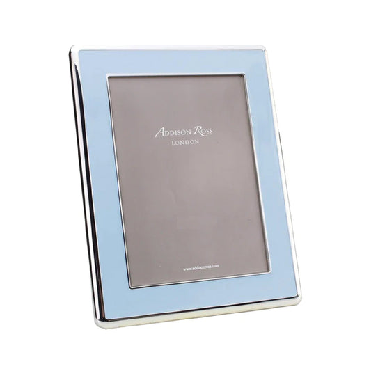 4x6 Powder Blue and Silver Enamel Frame