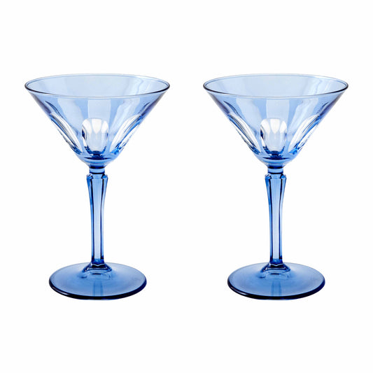 Rialto Glass Martini/Thistle, Set of 2