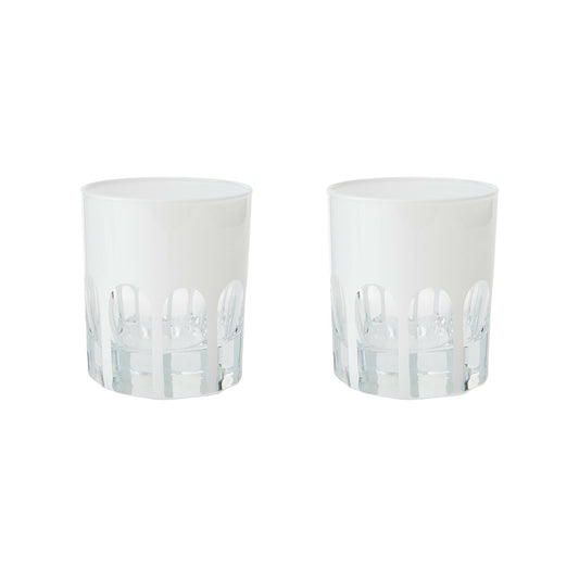 Rialto Glass Old Fashioned/Chalk, Set of 2
