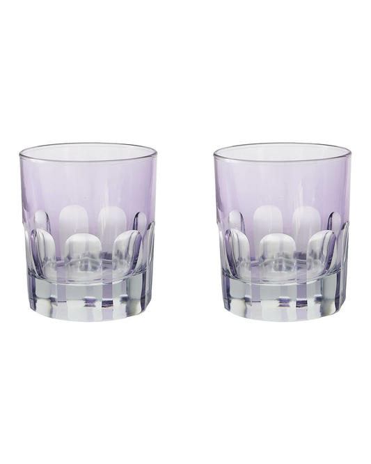 Rialto Old Fashion Glass/Amethyst, set of 2