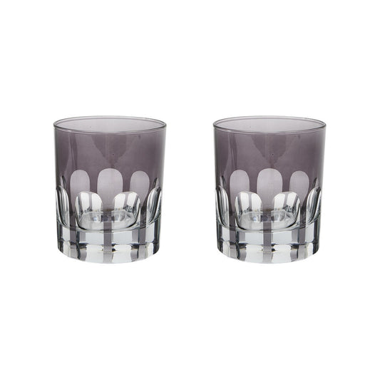 Rialto Glass Old Fashioned/Smoke, Set of 2
