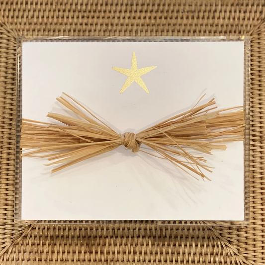 Gold Foil Starfish Letter Notepad