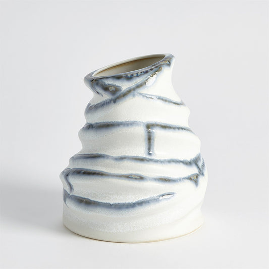 Melting Vase - Indigo Drip