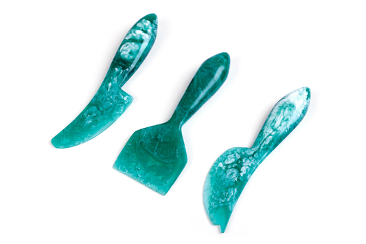 Resin Cheese Knives Set / Green