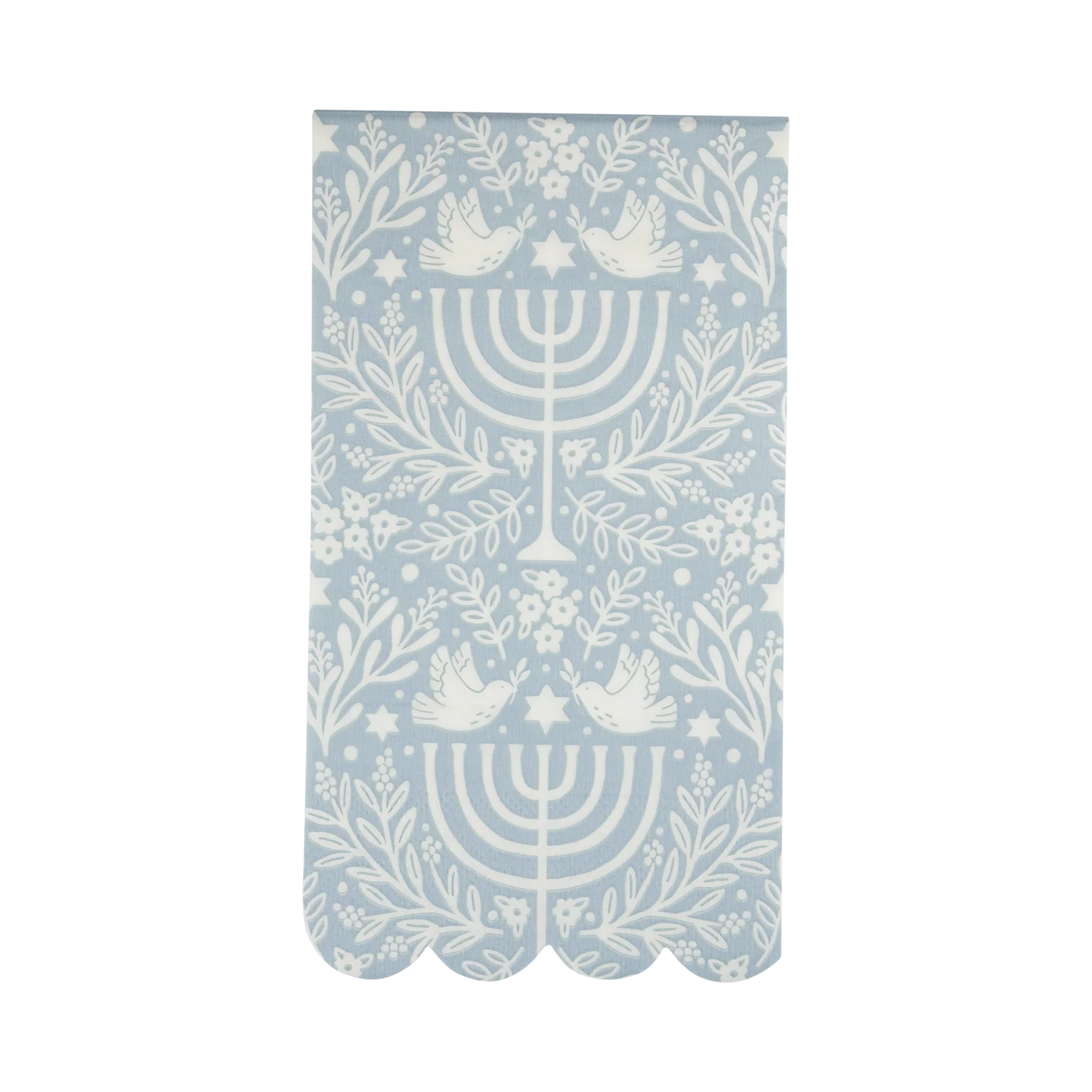 Floral Menorah Dinner Napkin