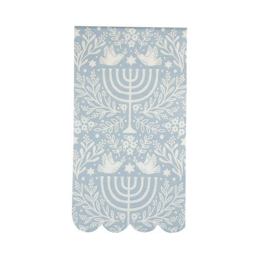 Floral Menorah Dinner Napkin