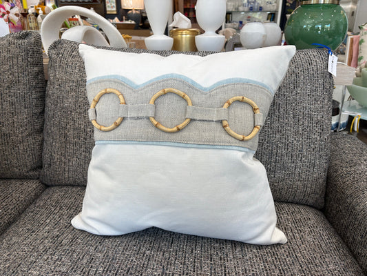 CAMILLE 22X22 PILLOW PALE BLU