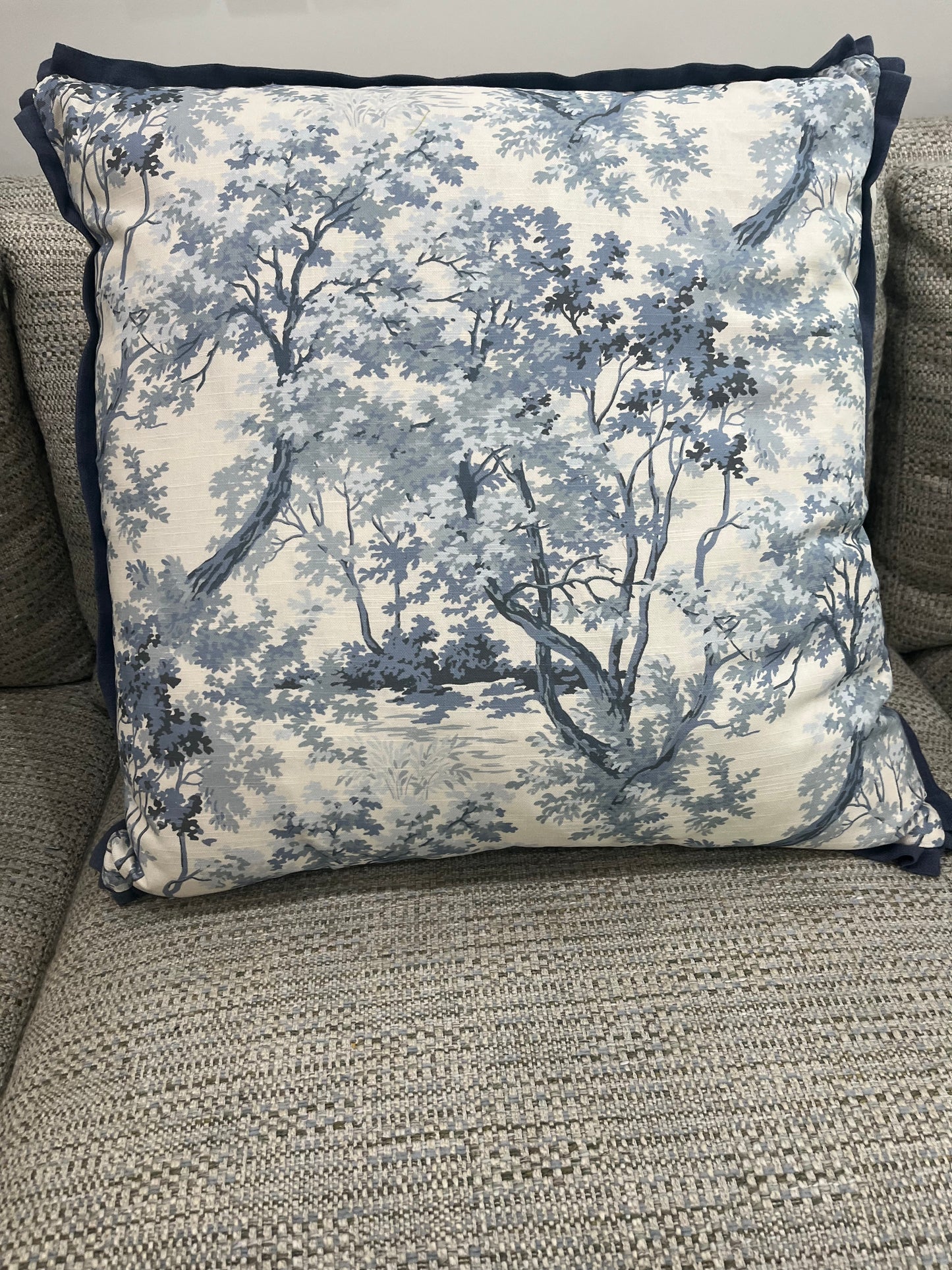 Blue Forest Pillow 22" x 22"