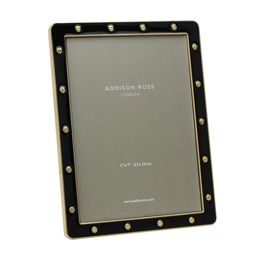 Chiffon Enamel Frame Black - 5" x 7"