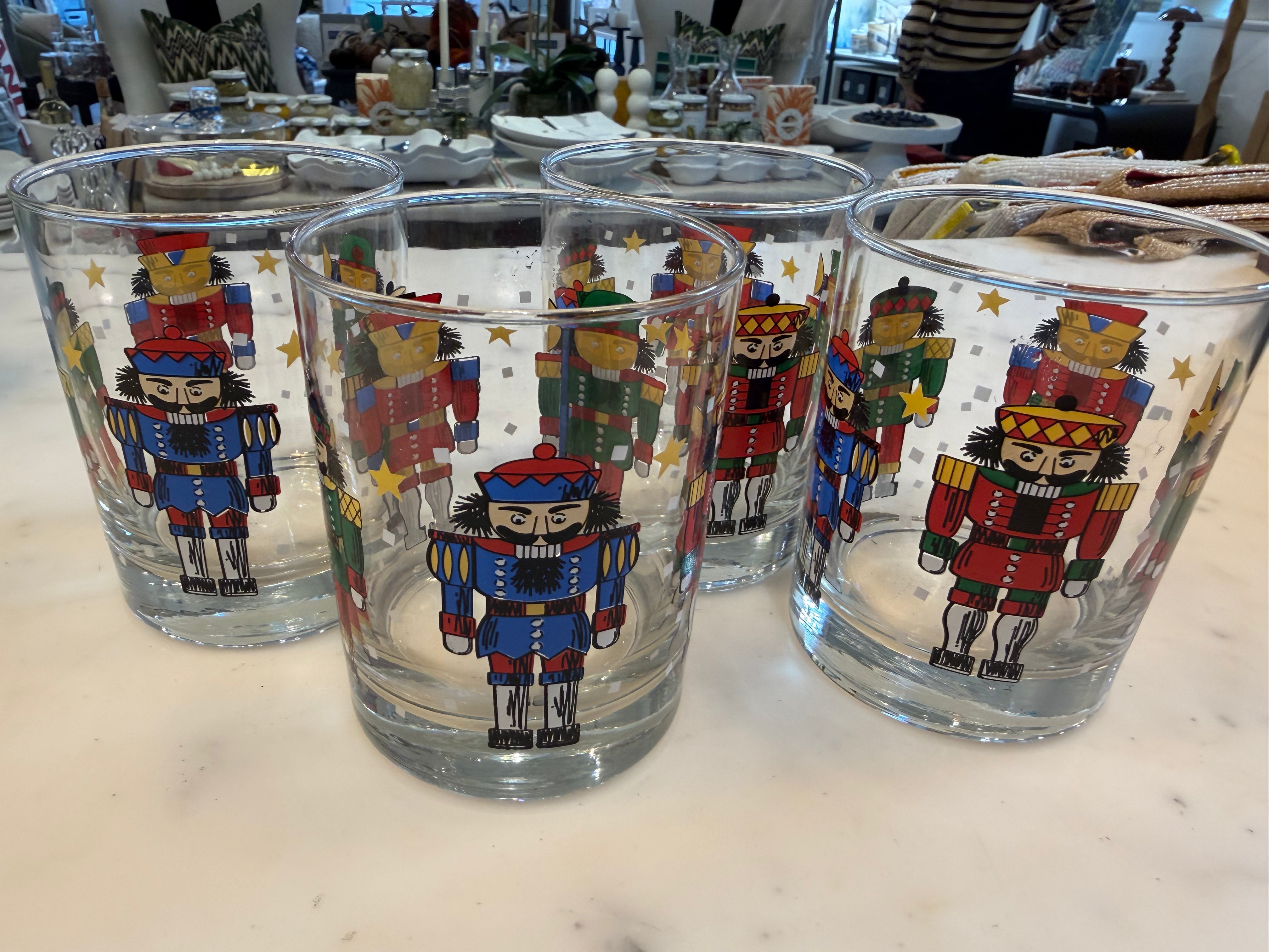 Vintage Nutcracker Cocktail Glasses
