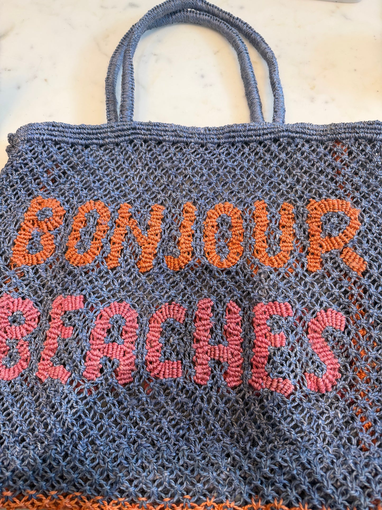 Bonjour Beaches Large Tote