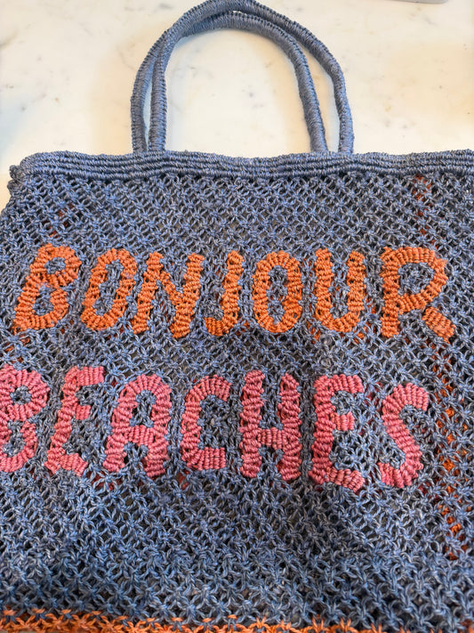 Bonjour Beaches Large Tote