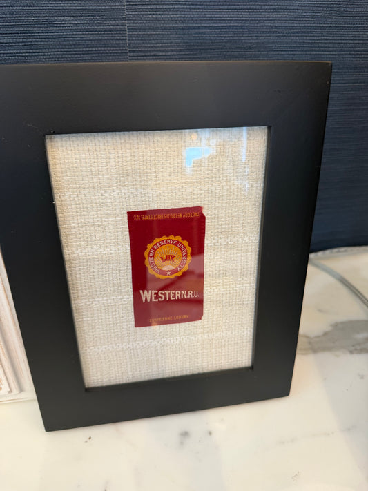 Vintage Case Western Reserve Tobacco Framed Patch