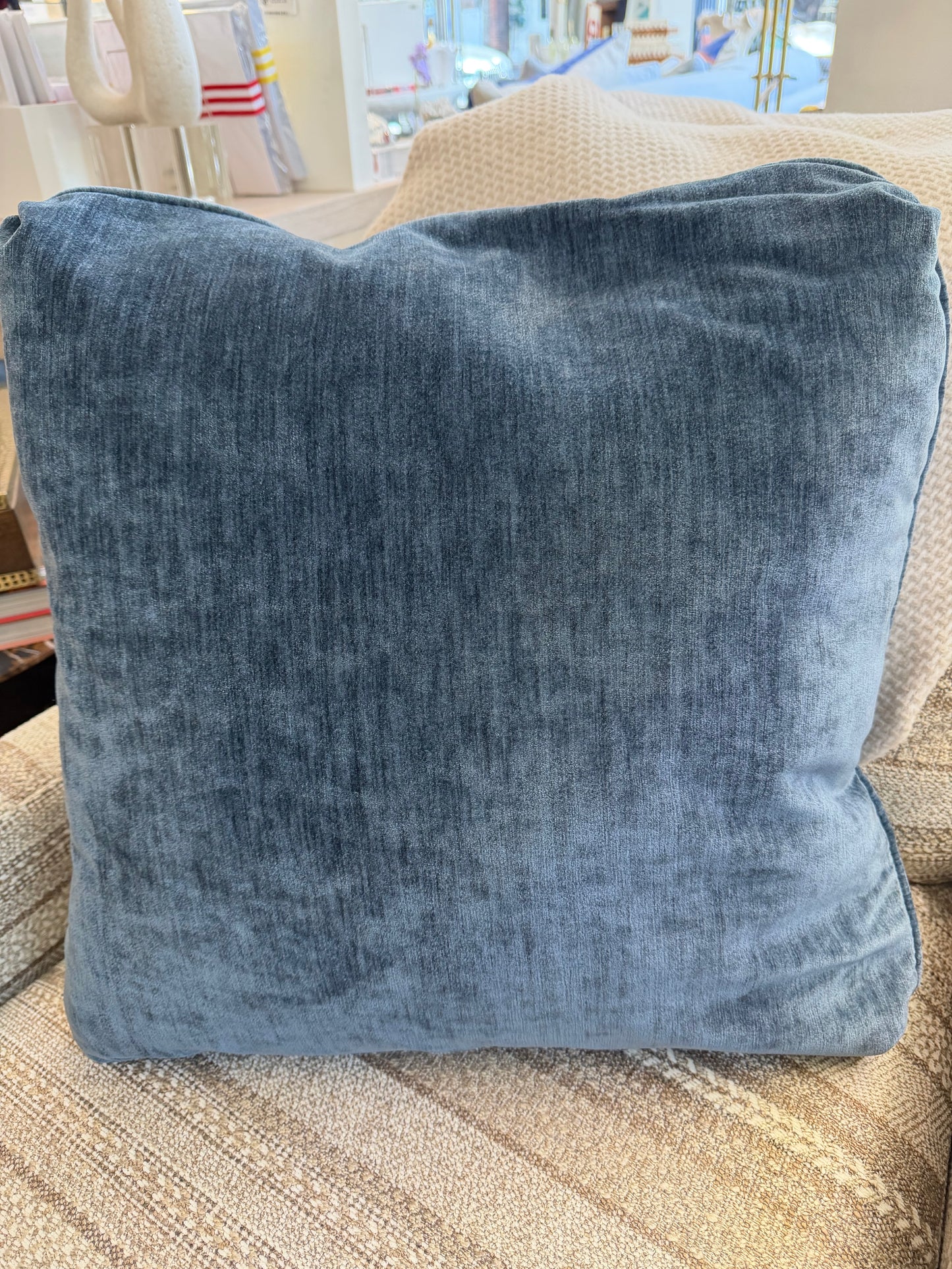 Gatsby Blue Pillow, 22"