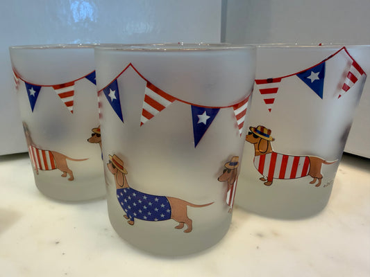 4th of July Dog Glasses / Set 4